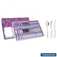 Faqueiro Angra com 48 Peças em Aço Inox - Tramontina - TR66903144IX_PRD Faqueiro Angra com 48 Peças em Aço Inox - Tramontina - TR66903144IX_PRD