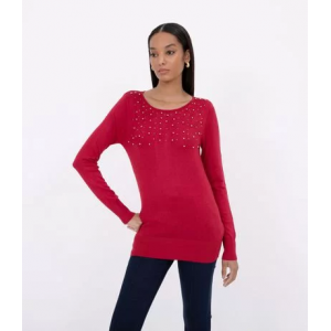 Blusa Lisa em Tricô com Brilhos Blusa Lisa em Tricô com Brilhos