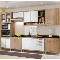 Kit Cozinha Sicília Com Tampo 5835-S17T Multimóveis - Argila acetinado / Branco acetinado Kit Cozinha Sicília Com Tampo 5835-S17T Multimóveis - Argila acetinado / Branco acetinado