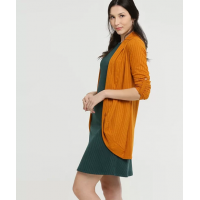 Capa Feminina Alongada Canelada Laranja Capa Feminina Alongada Canelada Laranja