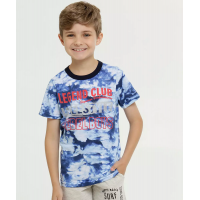 Camiseta Infantil Estampa Tie Dye Manga Curta Camiseta Infantil Estampa Tie Dye Manga Curta