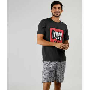Pijama Masculino Estampa Duff Simpsons Pijama Masculino Estampa Duff Simpsons