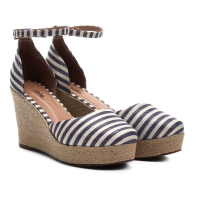 Sandália Griffe Espadrille Listras Feminina - Marinho Sandália Griffe Espadrille Listras Feminina - Marinho