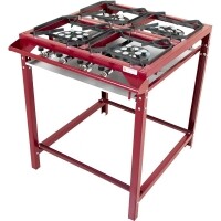 Fogão Industrial Alta Pressão Com Pés 4 Bocas Grandes Vinho Roa Fogão Industrial Alta Pressão Com Pés 4 Bocas Grandes Vinho Roa