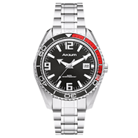 Relógio Akium Masculino Aço - G7082 SS VD53 BLACK Relógio Akium Masculino Aço - G7082 SS VD53 BLACK