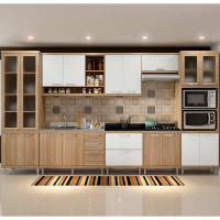 Cozinha Compacta sem Tampo 8 Peças 5806-S4 Sicília Multimóveis - Argila acetinado / Branco acetinado Cozinha Compacta sem Tampo 8 Peças 5806-S4 Sicília Multimóveis - Argila acetinado / Branco acetinado