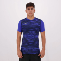 Camiseta Térmica Kappa Jenner Estampada Azul Camiseta Térmica Kappa Jenner Estampada Azul