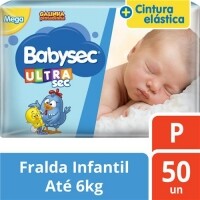 Fralda Babysec UltraSec Galinha Pintadinha P - 50 Unidades Fralda Babysec UltraSec Galinha Pintadinha P - 50 Unidades