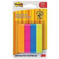 2 Unidades - Marcador de Página Adesivo Post-it Flags de Papel 76 mm x 15 mm - 180 folhas 2 Unidades - Marcador de Página Adesivo Post-it Flags de Papel 76 mm x 15 mm - 180 folhas