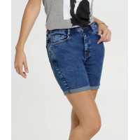 Bermuda Feminina Jeans Barra Dobrada Ciclista Marisa - Tam 36 Bermuda Feminina Jeans Barra Dobrada Ciclista Marisa - Tam 36