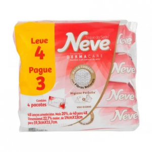 Lenço de Papel Umedecido Neve Toque de Seda - 192 Unidades Lenço de Papel Umedecido Neve Toque de Seda - 192 Unidades