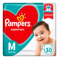 3 Pacotes Fraldas Pampers Supersec M - 90 Unidades 3 Pacotes Fraldas Pampers Supersec M - 90 Unidades