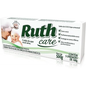 2 Caixas Sabão Pedra Coco 5 Unidades de 100 G Cada Ruth Branco Pequeno 2 Caixas Sabão Pedra Coco 5 Unidades de 100 G Cada Ruth Branco Pequeno