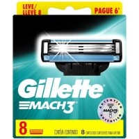 Carga Para Aparelho de Barbear Gillette Mach3 - 8 Unidades Carga Para Aparelho de Barbear Gillette Mach3 - 8 Unidades