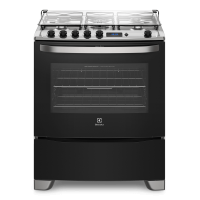 Fogão de Piso cor Prata com Timer e Queimador Tripla Chama Electrolux (76USR) Fogão de Piso cor Prata com Timer e Queimador Tripla Chama Electrolux (76USR)