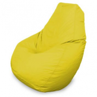 Puff Gota em Courino Amarelo Puff Gota em Courino Amarelo
