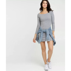 Vestido Feminino Canelado Manga Longa Marisa Vestido Feminino Canelado Manga Longa Marisa
