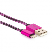 Cabo Lightning para USB Revestido com Tecido Trançado em Nylon Cabo Lightning para USB Revestido com Tecido Trançado em Nylon
