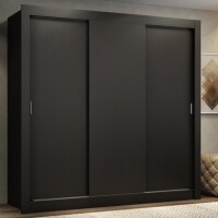 Guarda Roupa Casal Madesa Lyon 3 Portas de Correr 2 Gavetas Preto Guarda Roupa Casal Madesa Lyon 3 Portas de Correr 2 Gavetas Preto