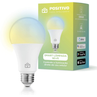Smart Lâmpada Wi-Fi Positivo Casa Inteligente LED 10W Controle de Temperatura de Cor Compatível com Alexa Smart Lâmpada Wi-Fi Positivo Casa Inteligente LED 10W Controle de Temperatura de Cor Compatível com Alexa