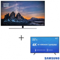 Smart TV Samsung QLED UHD 4K 55 - QN55Q80RAGXZD + Smart TV 4K Samsung LED 43 - UN43RU7100GXZD Smart TV Samsung QLED UHD 4K 55 - QN55Q80RAGXZD + Smart TV 4K Samsung LED 43 - UN43RU7100GXZD