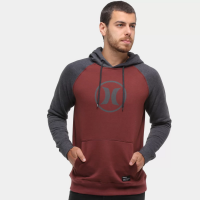 Moletom Hurley Icon Canguru Masculino - Vinho Moletom Hurley Icon Canguru Masculino - Vinho