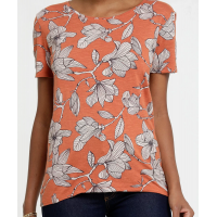 Blusa Feminina Estampa Floral Manga Curta - Marisa Blusa Feminina Estampa Floral Manga Curta - Marisa