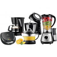 Kit Cozinha Completa KT-76 Mondial Liquidificador - Batedeira Cafeteira Sanduicheira Espremedor Kit Cozinha Completa KT-76 Mondial Liquidificador - Batedeira Cafeteira Sanduicheira Espremedor