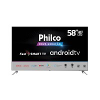 Smart TV LED 58 Philco PTV58G71AGBLS UHD 4K Android TV Processador Quad Core Dolby Vision e Áudio Wi-Fi Smart TV LED 58 Philco PTV58G71AGBLS UHD 4K Android TV Processador Quad Core Dolby Vision e Áudio Wi-Fi