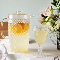 Jarra de Acrílico Bico de Jaca 2370ml + 6 Taças de Acrílico Bico de Jaca 410ml Capri Transparente La Cuisine Jarra de Acrílico Bico de Jaca 2370ml + 6 Taças de Acrílico Bico de Jaca 410ml Capri Transparente La Cuisine
