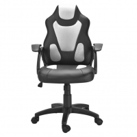 Cadeira de Escritório Juvenil Giratória Gamer Wild Preta e Cinza Cadeira de Escritório Juvenil Giratória Gamer Wild Preta e Cinza