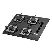 Cooktop à Gás Built com 04 Bocas 1165 com Acendimento Super Automático Preto Bivolt Cooktop à Gás Built com 04 Bocas 1165 com Acendimento Super Automático Preto Bivolt
