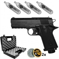 Kit Pistola de Pressão Co2 WinGun Rossi W401 4,5mm - 15 Tiros Kit Pistola de Pressão Co2 WinGun Rossi W401 4,5mm - 15 Tiros
