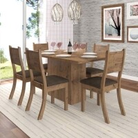 Conjunto Mesa Prada 6 Cadeiras Viero Conjunto Mesa Prada 6 Cadeiras Viero