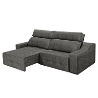 Sofá 4 Lugares Connect Retrátil e Reclinável Suede Amassado - Rifletti Sofá 4 Lugares Connect Retrátil e Reclinável Suede Amassado - Rifletti