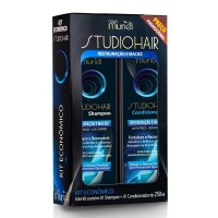 Kit Studio Hair Shampoo+Condicionador Restauração e Maciez Muriel 250ml Kit Studio Hair Shampoo+Condicionador Restauração e Maciez Muriel 250ml