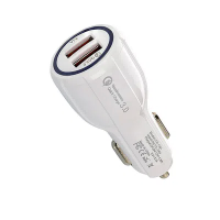 Carregador Veicular Turbo Charging 2 Portas USB Branco Carregador Veicular Turbo Charging 2 Portas USB Branco