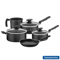 Conjunto de Panelas em Alumínio com 05 Peças Loreto - Tramontina Conjunto de Panelas em Alumínio com 05 Peças Loreto - Tramontina