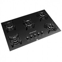 Cooktop 5 Bocas Brastemp Super Automático Preto Bivolt - BDD75AEUNA Cooktop 5 Bocas Brastemp Super Automático Preto Bivolt - BDD75AEUNA