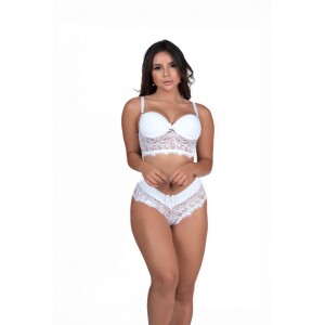 Conjunto de Bojo em Renda e Microfibra - Felicia Conjunto de Bojo em Renda e Microfibra - Felicia