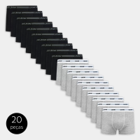Kit Cuecas Boxer UNW Elástico 20 Peças - Tam P Kit Cuecas Boxer UNW Elástico 20 Peças - Tam P