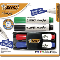 Kit pincel quadro branco 2,0mm 4 cores c/apagador 970929 Bic BT 1 UN
Kit pincel quadro branco 2,0mm 4 cores c/apagador 970929 Bic BT 1 UN