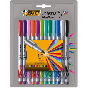 Caneta Hidrográfica Ponta Média - BIC - Intensity Medium - 970918 - 1.0mm - 12 Cores Caneta Hidrográfica Ponta Média - BIC - Intensity Medium - 970918 - 1.0mm - 12 Cores