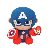 Pelúcia Capitão América (Captain America): Marvel (Ty Beanies) - DTC Pelúcia Capitão América (Captain America): Marvel (Ty Beanies) - DTC