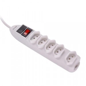 Filtro De Linha 5 Tomadas Branco WI300 Multilaser Filtro De Linha 5 Tomadas Branco WI300 Multilaser
