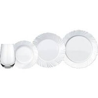 Aparelho de Jantar Pétala 18 Peças + Conjunto de Copos de Vidro 6 Peças - La Cuisine Aparelho de Jantar Pétala 18 Peças + Conjunto de Copos de Vidro 6 Peças - La Cuisine