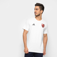 Camiseta Flamengo Adidas Grafica Masculina - Branco Camiseta Flamengo Adidas Grafica Masculina - Branco