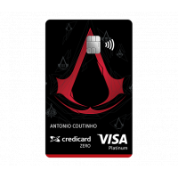 Cartão CrediCard Zero Anuidade Grátis Edição Limitada Assassins Creed Cartão CrediCard Zero Anuidade Grátis Edição Limitada Assassins Creed