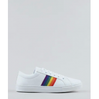 Tênis Masculino Pride com Faixa Lateral Arco-Íris Tênis Masculino Pride com Faixa Lateral Arco-Íris