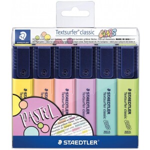 Marcador de Texto Staedtler Textsurfer Classic 364 CWP6 - 6 Cores Pastel Marcador de Texto Staedtler Textsurfer Classic 364 CWP6 - 6 Cores Pastel